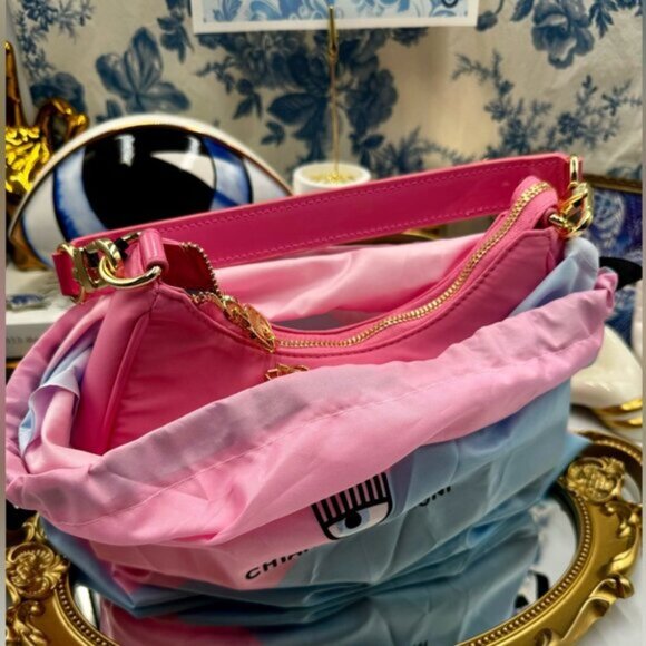 🆕 CHIARA FERRAGNI 🧿 NWT Vicky Eyelike Tote Bag - Borsa a Mano - Rose Pink - Picture 15 of 15